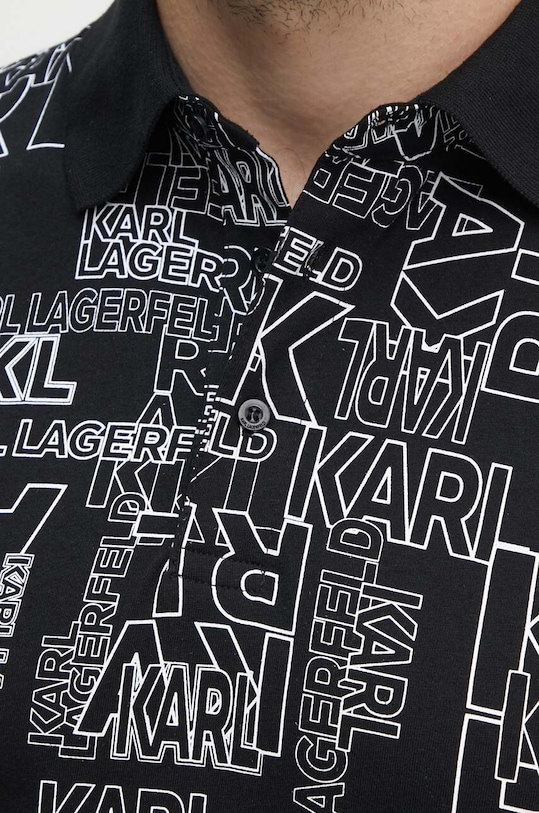 Karl Lagerfeld pamut póló 541224.745082 fekete