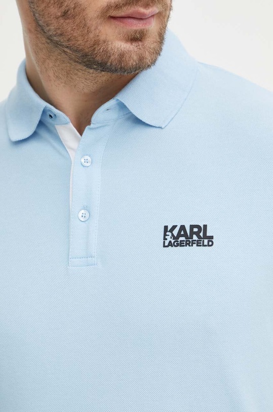 Karl Lagerfeld polo bawełniane 541233.745403 niebieski