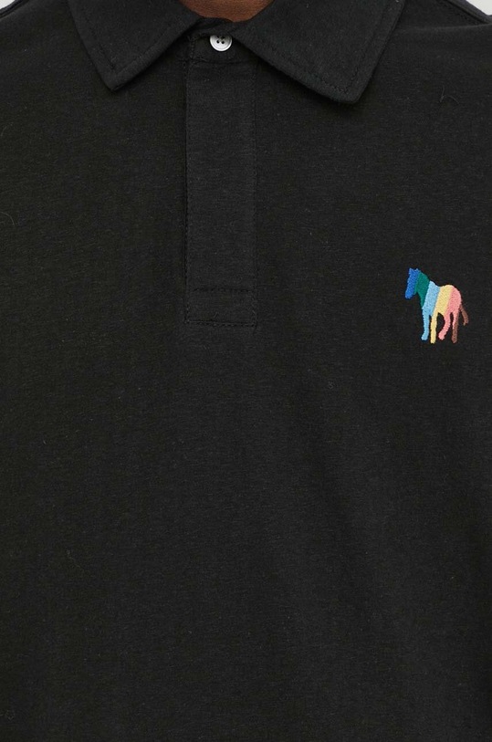 PS Paul Smith polo z domieszką lnu M2R.980XE.M22021 czarny