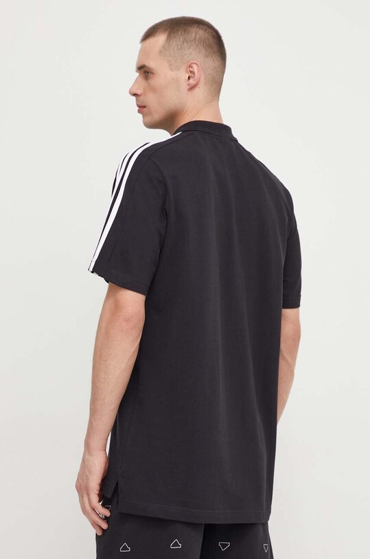 Ρούχα Βαμβακερό μπλουζάκι πόλο adidas Shadow Original IC9310 μαύρο