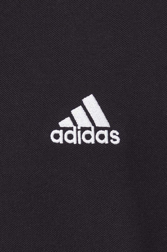 Βαμβακερό μπλουζάκι πόλο adidas Shadow Original IC9310 μαύρο