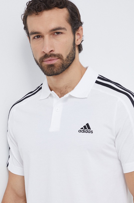 Бавовняне поло adidas білий IC9312