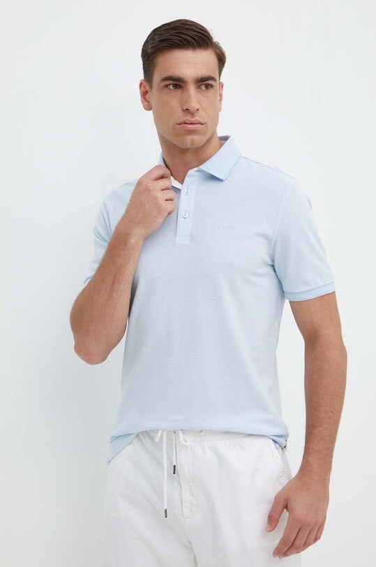 Joop! polo bawełniane Percy bawełna niebieski 30041237