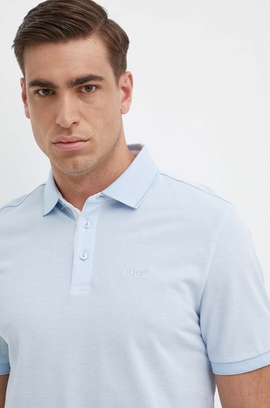 Joop! polo bawełniane Percy niebieski 30041237