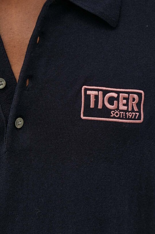 Tiger Of Sweden polo wełniane Erros T72057008 granatowy