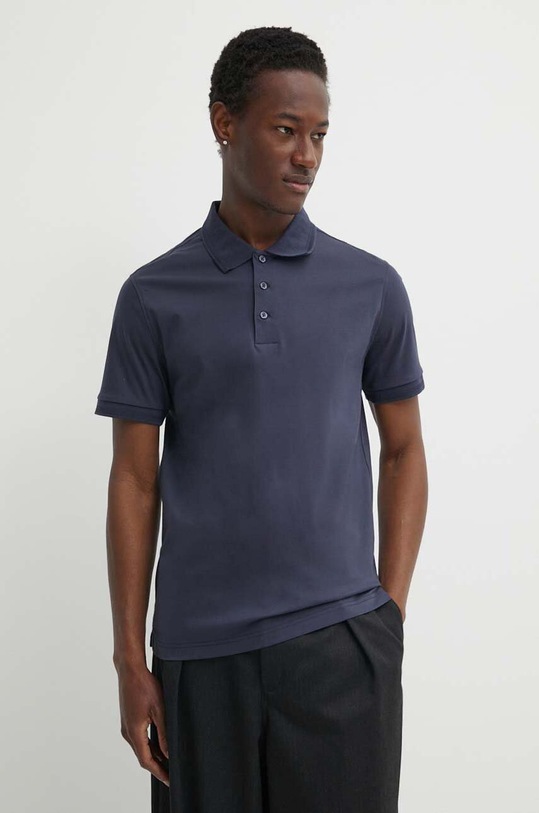 Tiger Of Sweden polo bawełniane Riose bawełna granatowy T68882038