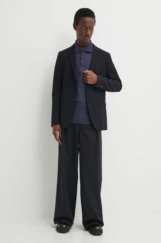 Tiger Of Sweden polo bawełniane Riose T68882038 granatowy SS24