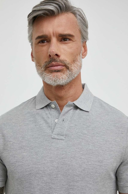 Pepe Jeans polo bawełniane NEW OLIVER GD szary PM542099