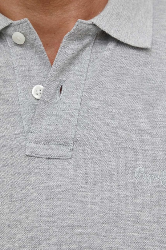 Pepe Jeans polo bawełniane NEW OLIVER GD PM542099 szary