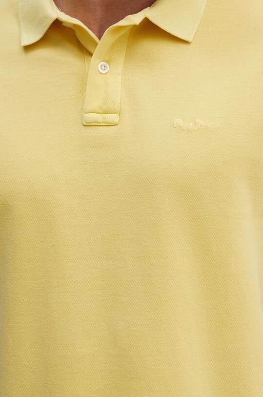 Бавовняне поло Pepe Jeans NEW OLIVER GD PM542099 жовтий