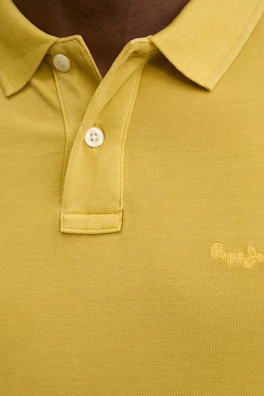 Хлопковое поло Pepe Jeans PM542099 жёлтый
