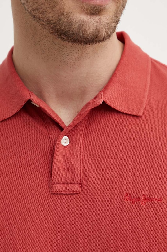 Bavlnené polo tričko Pepe Jeans NEW OLIVER GD PM542099 červená