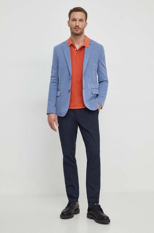 Pepe Jeans polo bawełniane NEW OLIVER GD PM542099 pomarańczowy SS25