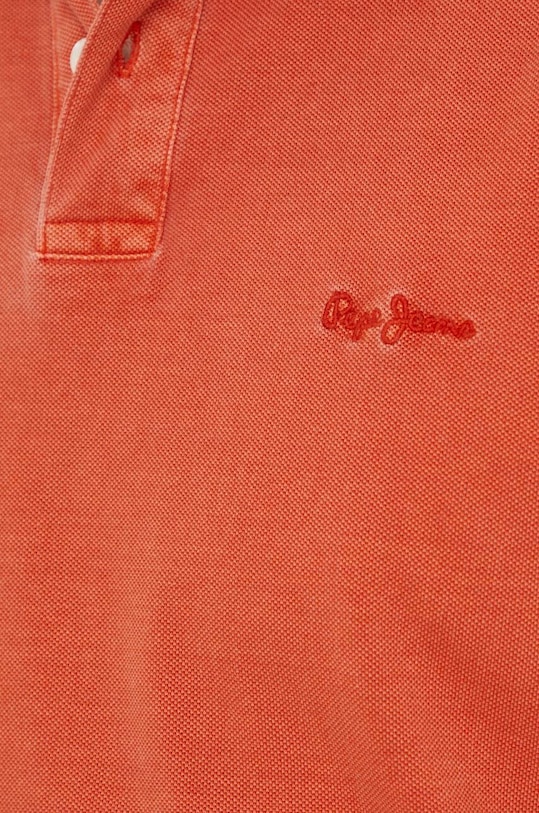 Pepe Jeans polo bawełniane NEW OLIVER GD PM542099 pomarańczowy