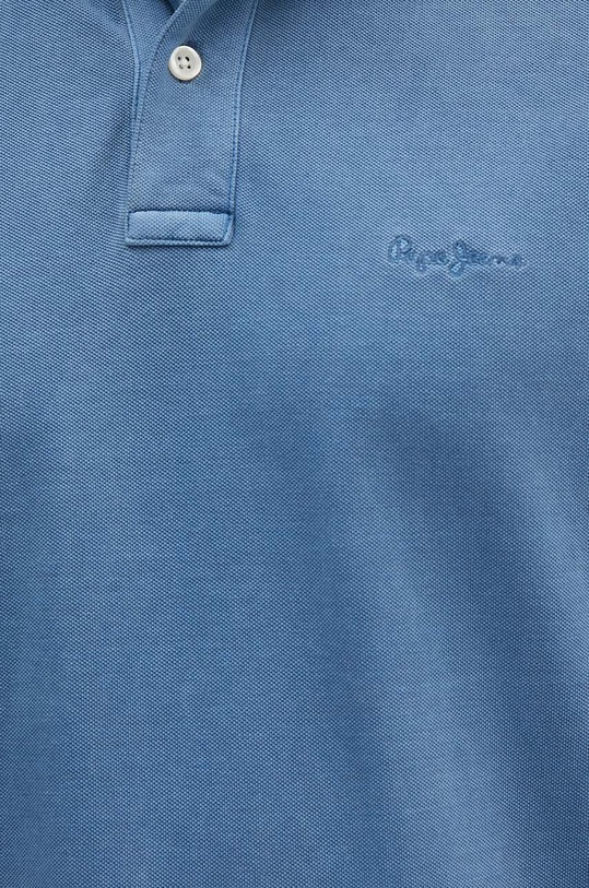 Pepe Jeans polo bawełniane NEW OLIVER GD PM542099 niebieski