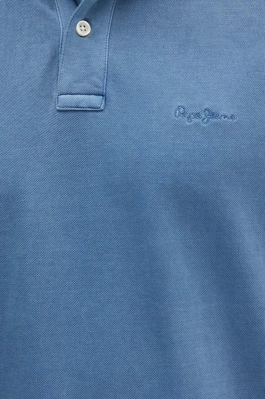 Pepe Jeans polo bawełniane NEW OLIVER GD PM542099 niebieski