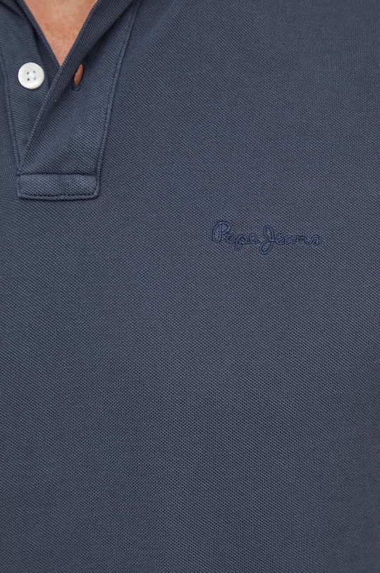 Bavlněné polo tričko Pepe Jeans NEW OLIVER GD PM542099 námořnická modř