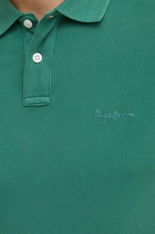 Pepe Jeans polo bawełniane NEW OLIVER GD PM542099 zielony