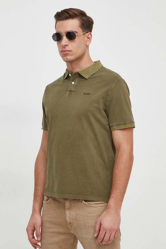 Pepe Jeans polo de bumbac PM542099 verde SS25