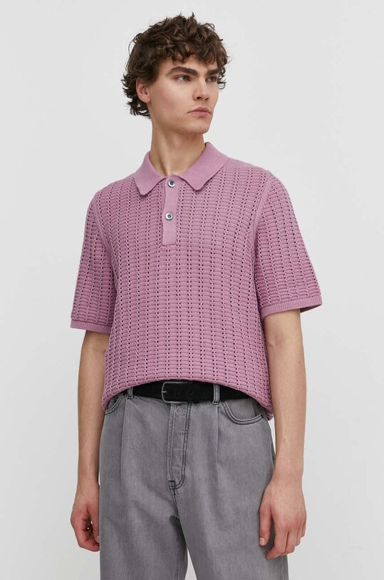 Свитер с примесью льна Samsoe Samsoe остальные розовый M24100017