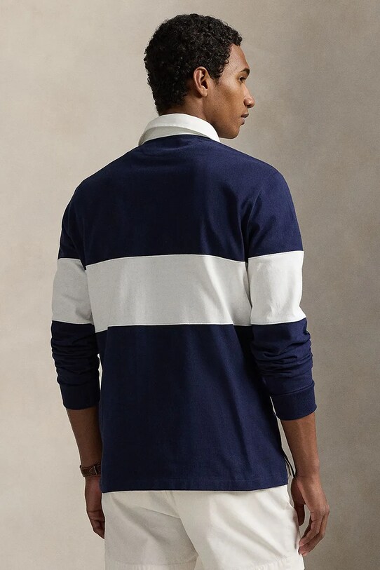 Polo Ralph Lauren longsleeve din bumbac 710938458 bleumarin SS25