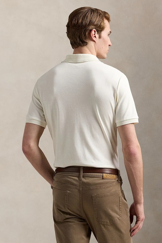 Polo Ralph Lauren polo bawełniane 710704319 beżowy SS26