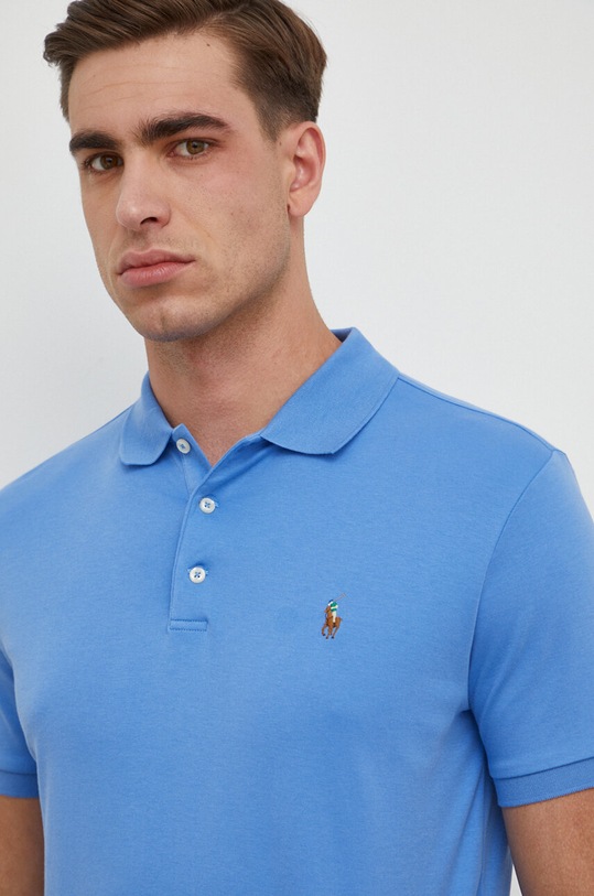 Polo Ralph Lauren polo bawełniane niebieski 710704319