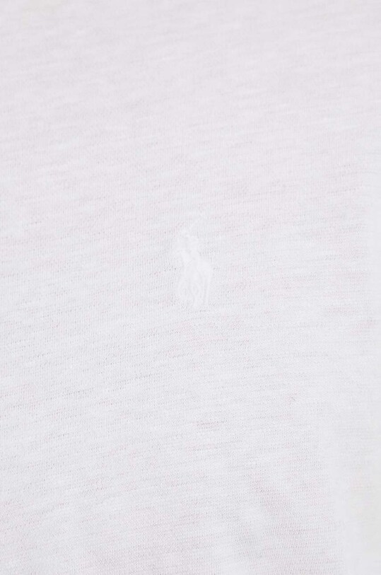 Polo Ralph Lauren polo z domieszką lnu biały 710933390