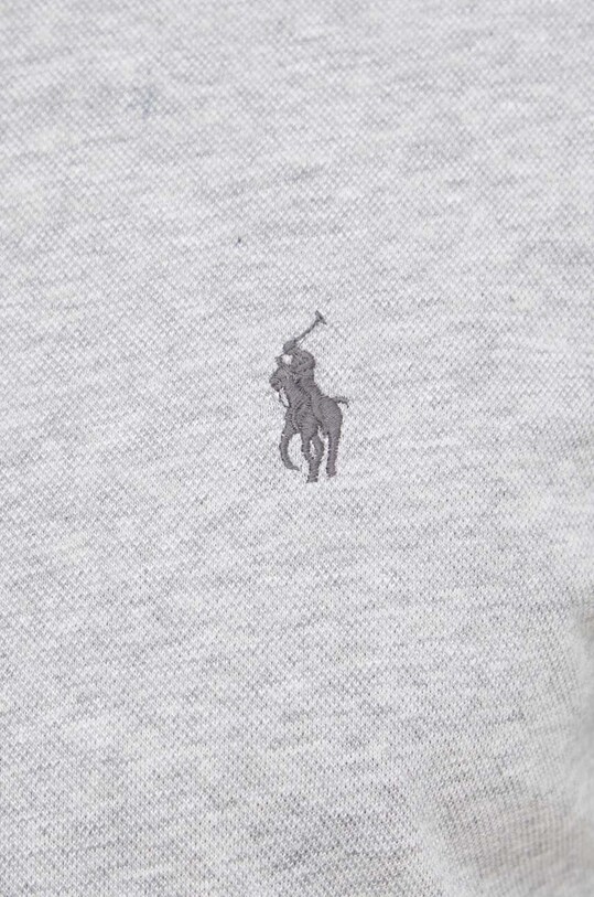 Поло з домішкою льону Polo Ralph Lauren 710933390 сірий