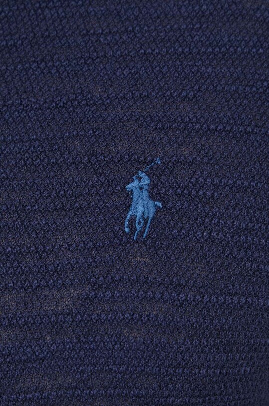 Поло з домішкою льону Polo Ralph Lauren темно-синій 710934180