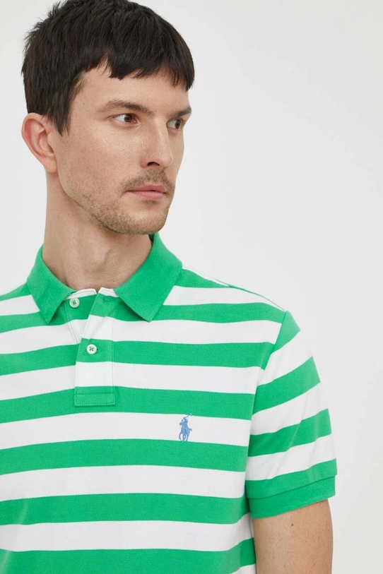 Odzież Polo Ralph Lauren polo bawełniane 710934552 zielony