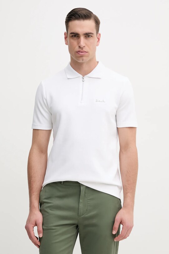 BALR. tricou polo regular alb B1122.1033