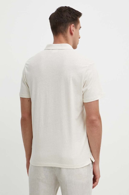 Odzież Pepe Jeans polo z domieszką lnu HOLLY PM542146 beżowy