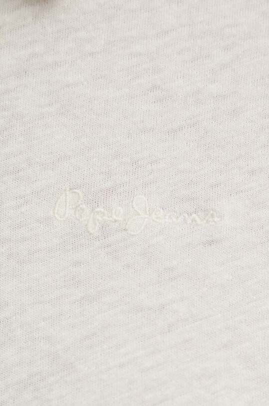 Поло з домішкою льону Pepe Jeans HOLLY PM542146 бежевий