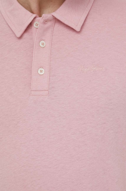 Pepe Jeans tricou polo din in PM542146 roz