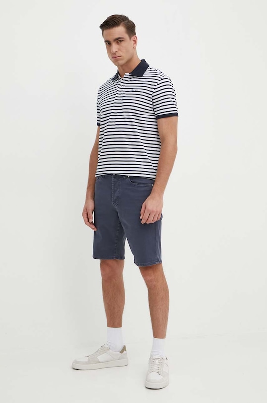 Pepe Jeans polo bawełniane HUNTING PM542153 biały SS24
