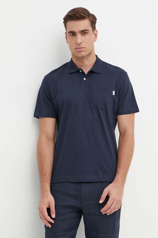 Бавовняне поло Pepe Jeans HOLDEN темно-синій PM542154