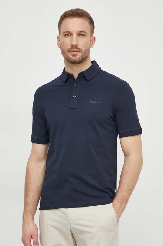 Pepe Jeans polo HARPER z elastanem granatowy PM542157