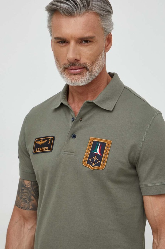 Aeronautica Militare polo applique verde PO1762P192
