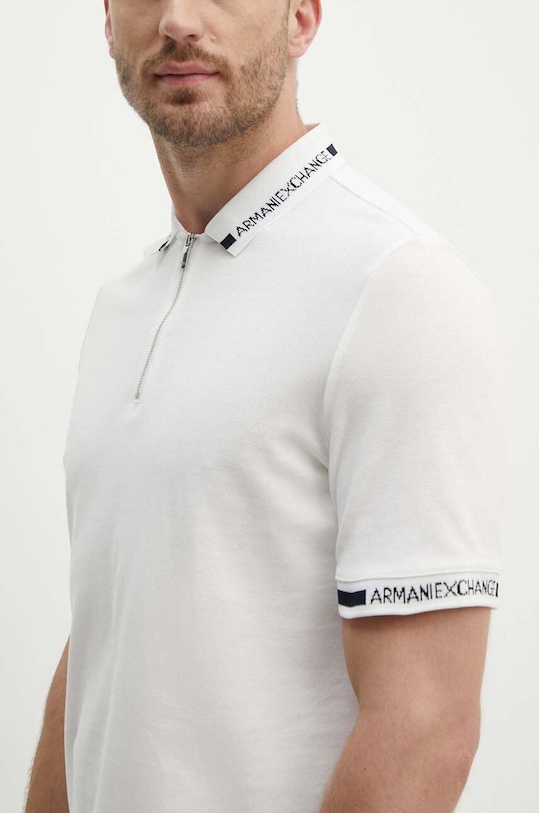 Armani Exchange polo bawełniane bawełna biały 3DZFLH.ZJM5Z