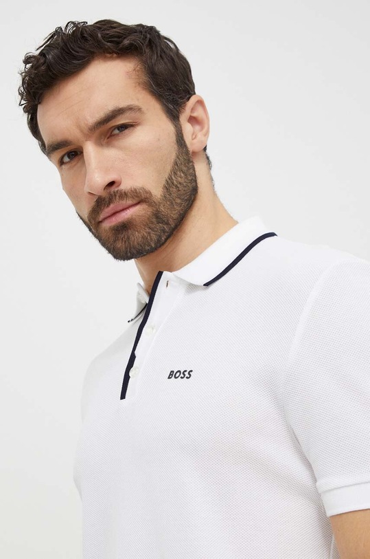 Odzież BOSS Green polo bawełniane 50512742 biały