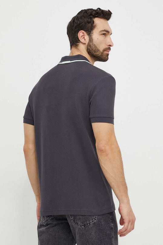 BOSS Green polo de bumbac 50512742 gri SS24