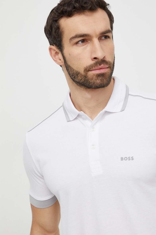 Odzież BOSS Green polo bawełniane 50512995 biały