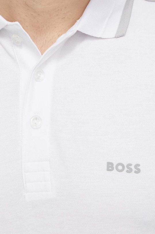 BOSS Green polo bawełniane biały 50512995