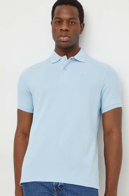 Barbour polo de bumbac regular albastru MML0358