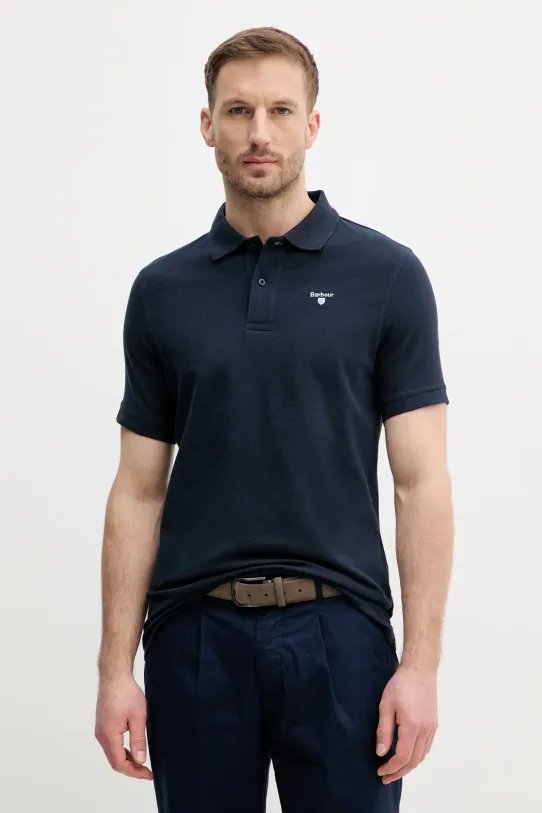 Barbour polo in cotone blu navy MML0358