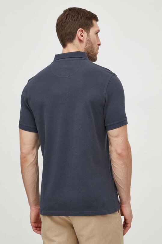 Îmbrăcăminte Barbour polo de bumbac MML0358 bleumarin