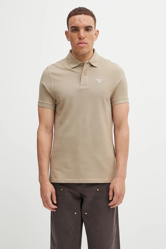 Barbour polo in cotone ESSENTIALS regolare beige MML0358