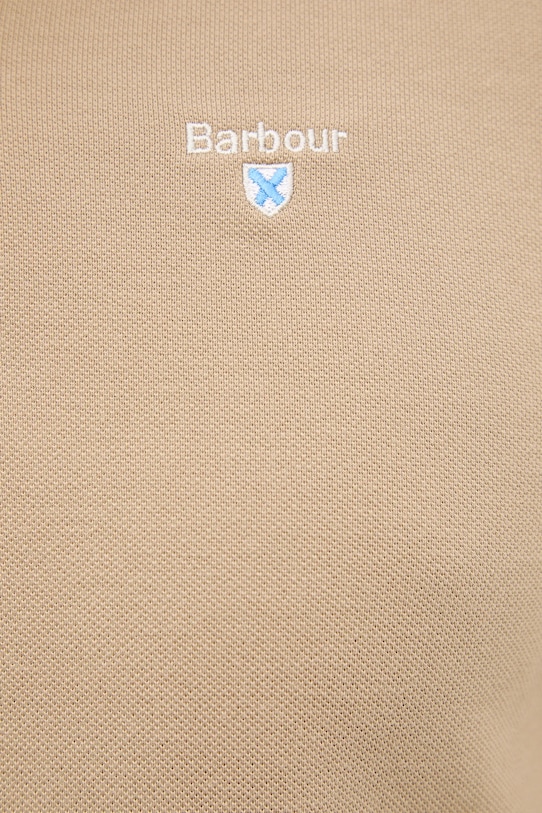Bavlněné polo tričko Barbour ESSENTIALS MML0358 béžová