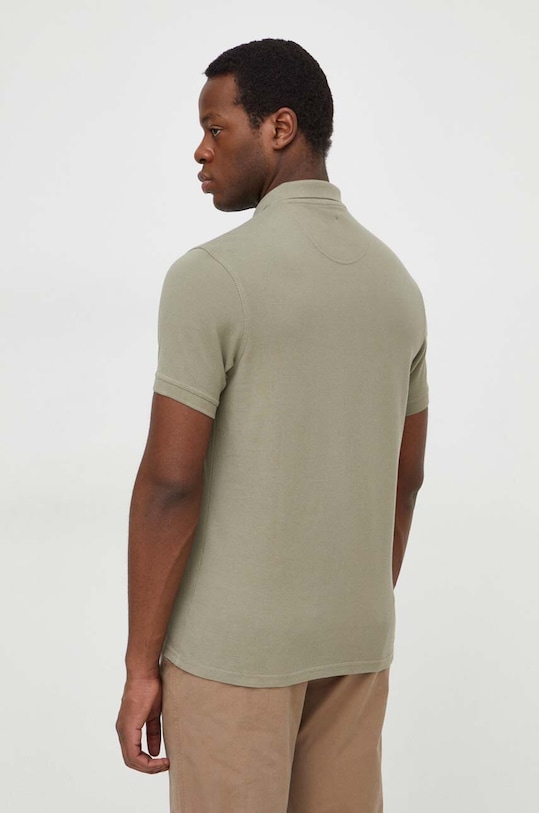 Дрехи Памучна тениска с яка Barbour MML0358 зелен